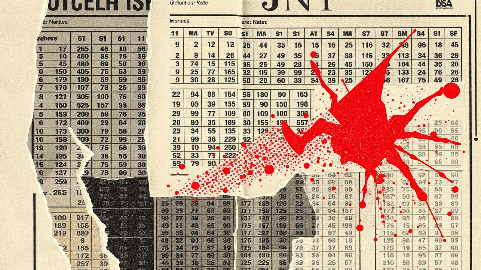 Vintage box score collage